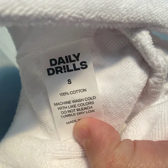 Daily Drills White Women's Terrycloth Set S/XS - Picture 3 of 9